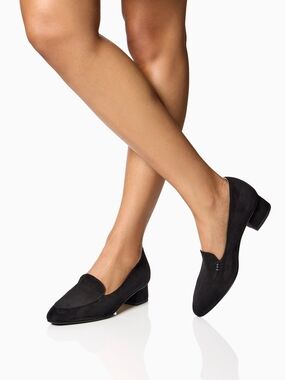 Sarah Flint Rosie Black Suede Loafer Flats